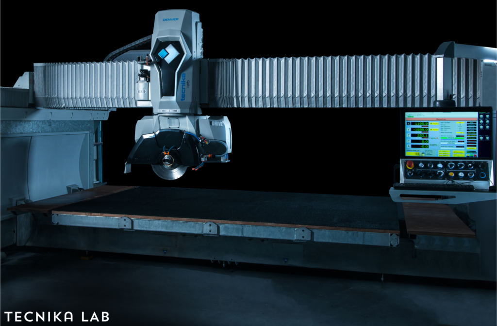 5 axes monobloc bridge saw for stone CNC Tecnika LAB